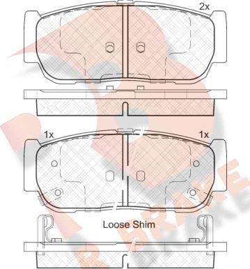 R Brake RB2151 - Brake Pad Set, disc brake autospares.lv