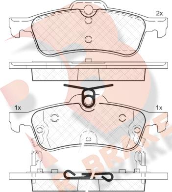 R Brake RB2101 - Brake Pad Set, disc brake autospares.lv