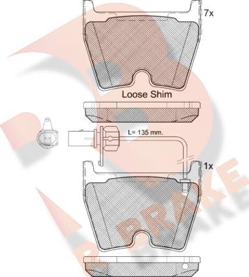 R Brake RB2113-208 - Brake Pad Set, disc brake autospares.lv