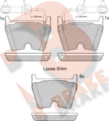 R Brake RB2113-202 - Brake Pad Set, disc brake autospares.lv