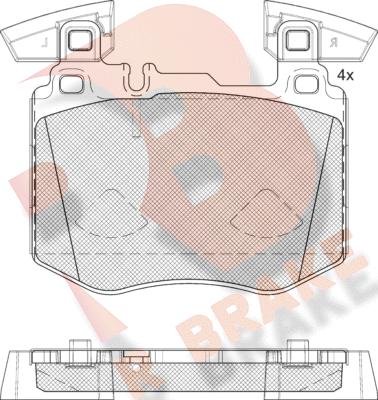 R Brake RB2367 - Brake Pad Set, disc brake autospares.lv