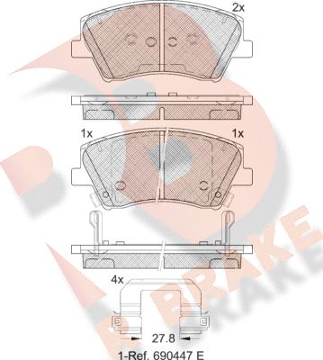 R Brake RB2314 - Brake Pad Set, disc brake autospares.lv