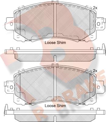 R Brake RB2313 - Brake Pad Set, disc brake autospares.lv