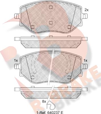 R Brake RB2383 - Brake Pad Set, disc brake autospares.lv