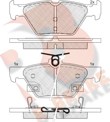 R Brake RB2242 - Brake Pad Set, disc brake autospares.lv