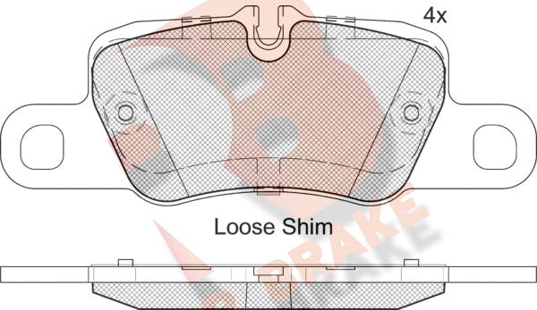 R Brake RB2207 - Brake Pad Set, disc brake autospares.lv