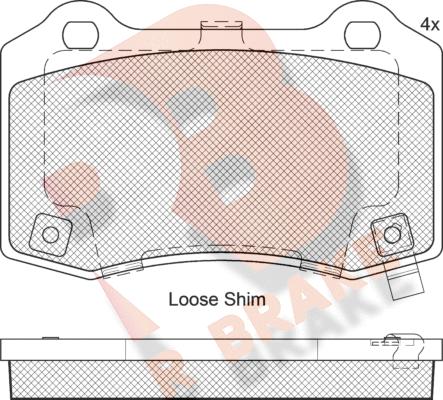 R Brake RB2230 - Brake Pad Set, disc brake autospares.lv