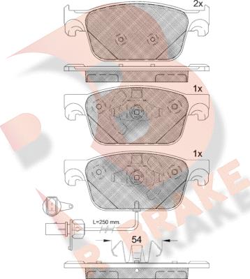 R Brake RB2270 - Brake Pad Set, disc brake autospares.lv