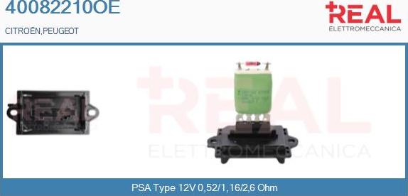 REAL 40082210OE - Resistor, interior blower autospares.lv