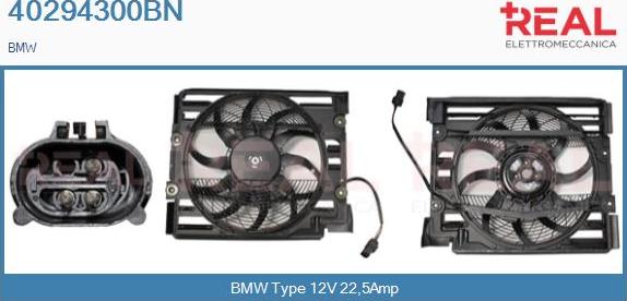 REAL 40294300BN - Electric Motor, radiator fan autospares.lv