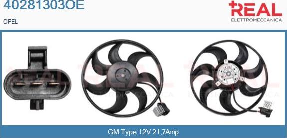 REAL 40281303OE - Fan, radiator autospares.lv