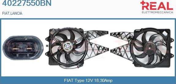 REAL 40227550BN - Electric Motor, radiator fan autospares.lv