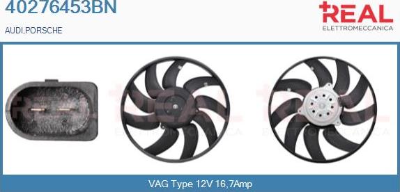 REAL 40276453BN - Fan, radiator autospares.lv