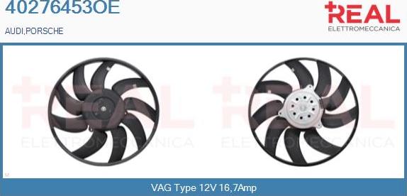 REAL 40276453OE - Fan, radiator autospares.lv