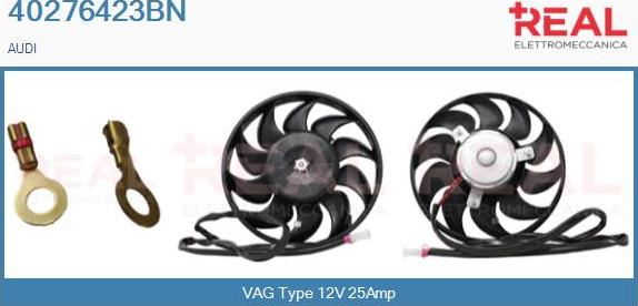 REAL 40276423BN - Fan, radiator autospares.lv