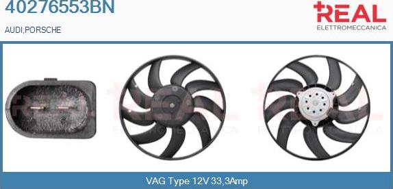 REAL 40276553BN - Fan, radiator autospares.lv