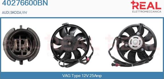 REAL 40276600BN - Electric Motor, radiator fan autospares.lv