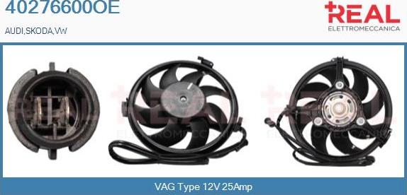 REAL 40276600OE - Electric Motor, radiator fan autospares.lv