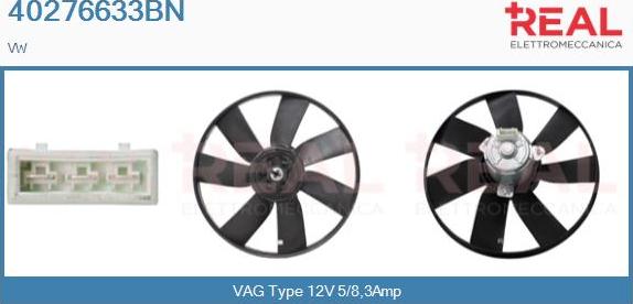 REAL 40276633BN - Fan, radiator autospares.lv