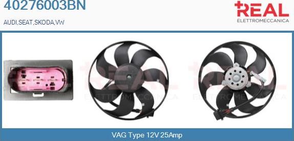 REAL 40276003BN - Fan, radiator autospares.lv