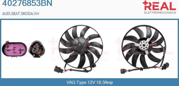 REAL 40276853BN - Fan, radiator autospares.lv