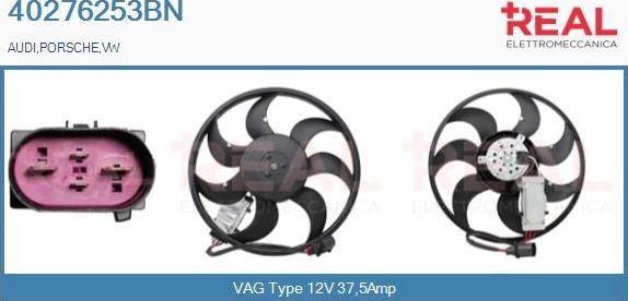 REAL 40276253BN - Fan, radiator autospares.lv