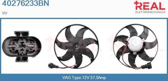 REAL 40276233BN - Fan, radiator autospares.lv
