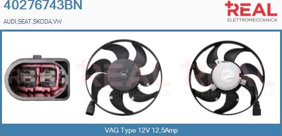 REAL 40276743BN - Fan, radiator autospares.lv