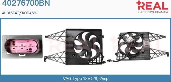 REAL 40276700BN - Electric Motor, radiator fan autospares.lv