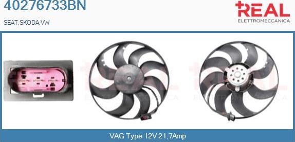 REAL 40276733BN - Fan, radiator autospares.lv