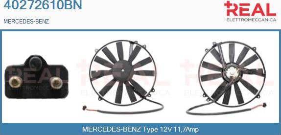 REAL 40272610BN - Electric Motor, radiator fan autospares.lv