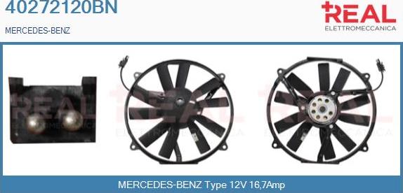 REAL 40272120BN - Electric Motor, radiator fan autospares.lv