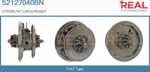 REAL 52127040BN - CHRA Cartridge, charger autospares.lv