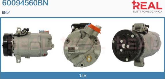 REAL 60094560BN - Compressor, air conditioning autospares.lv