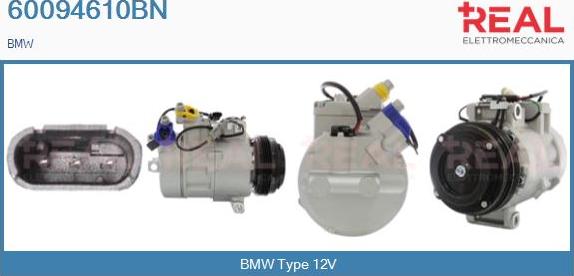 REAL 60094610BN - Compressor, air conditioning autospares.lv