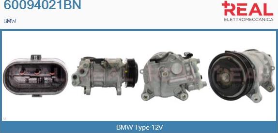 REAL 60094021BN - Compressor, air conditioning autospares.lv