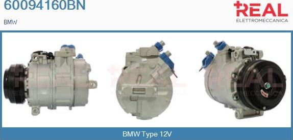 REAL 60094160BN - Compressor, air conditioning autospares.lv