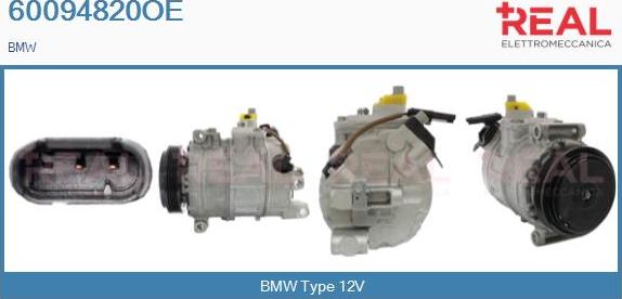 REAL 60094820OE - Compressor, air conditioning autospares.lv