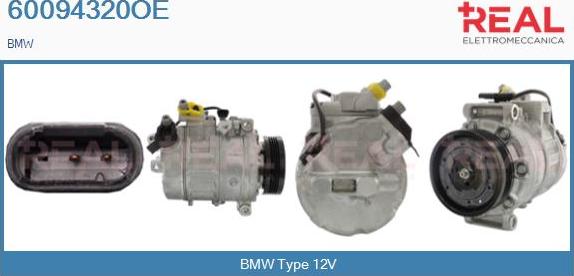 REAL 60094320OE - Compressor, air conditioning autospares.lv