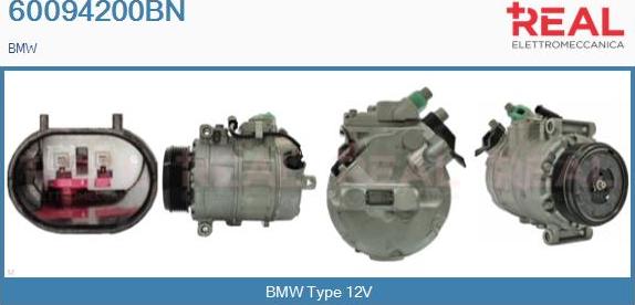 REAL 60094200BN - Compressor, air conditioning autospares.lv