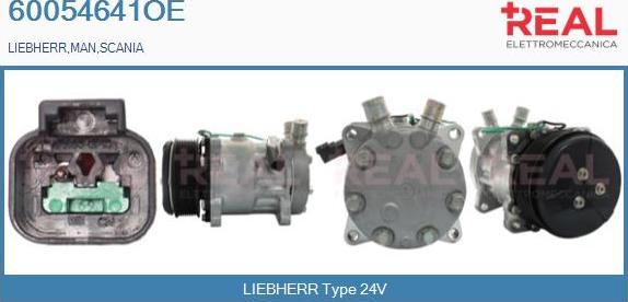 REAL 60054641OE - Compressor, air conditioning autospares.lv