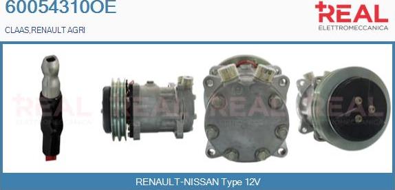 REAL 60054310OE - Compressor, air conditioning autospares.lv