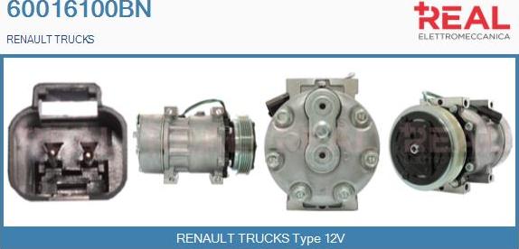 REAL 60016100BN - Compressor, air conditioning autospares.lv