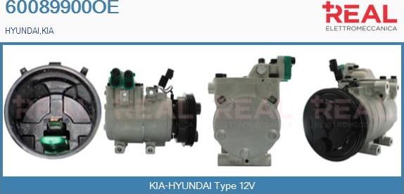 REAL 60089900OE - Compressor, air conditioning autospares.lv