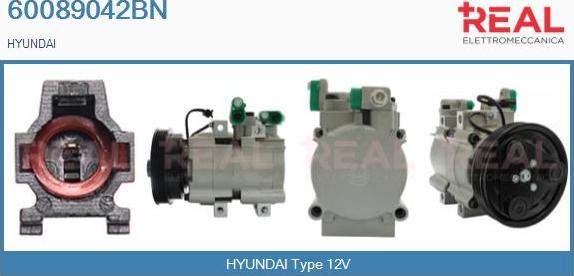 REAL 60089042BN - Compressor, air conditioning autospares.lv