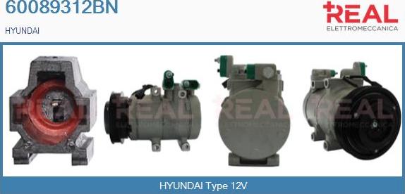 REAL 60089312BN - Compressor, air conditioning autospares.lv