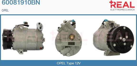 REAL 60081910BN - Compressor, air conditioning autospares.lv