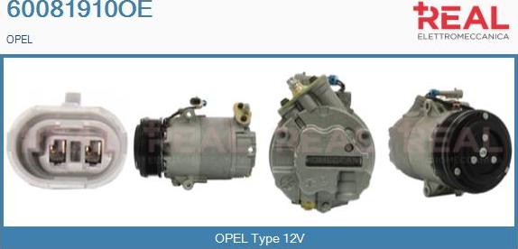 REAL 60081910OE - Compressor, air conditioning autospares.lv