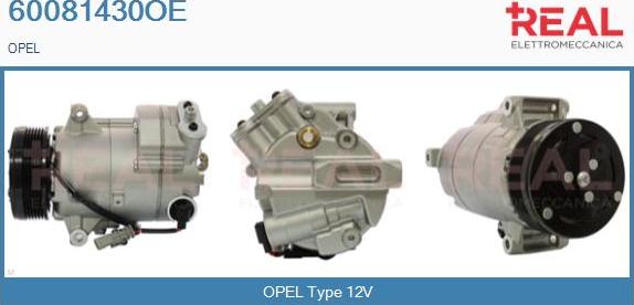 REAL 60081430OE - Compressor, air conditioning autospares.lv