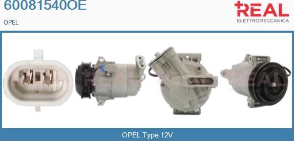 REAL 60081540OE - Compressor, air conditioning autospares.lv